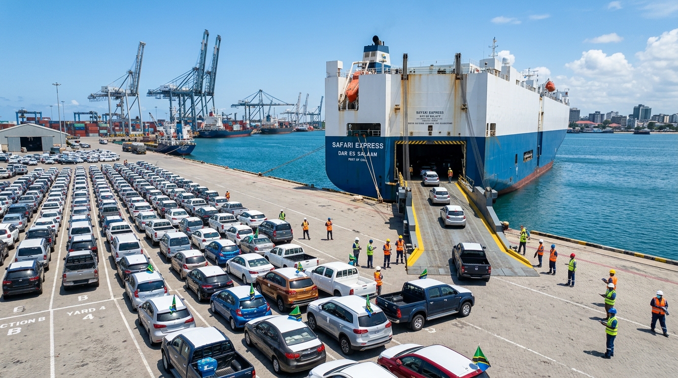 Vehicle Offloading at Port of Dar es Salaam
